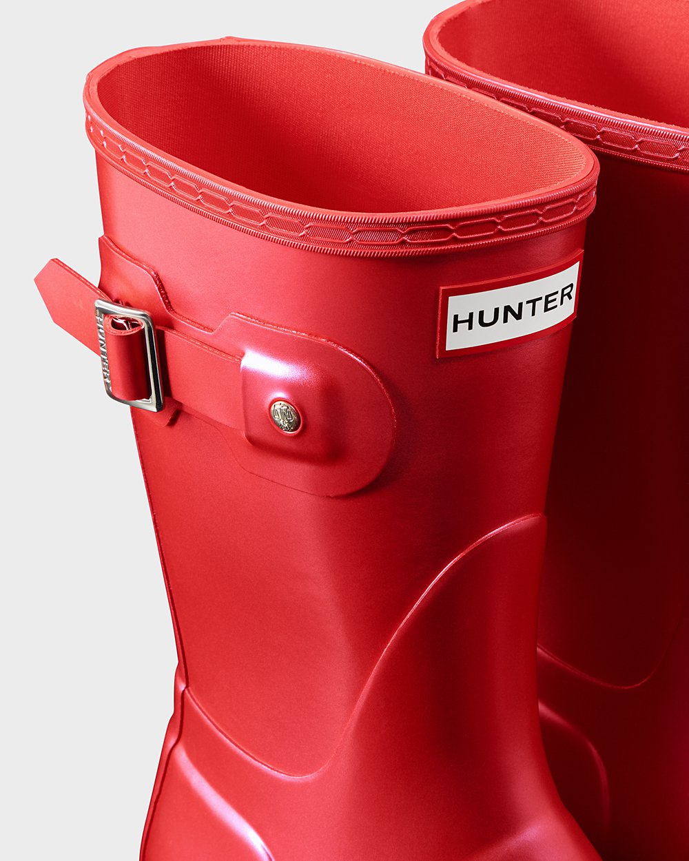 Botas De Cortas Hunter Mujer Rojas Original Nebula 486509-XJN